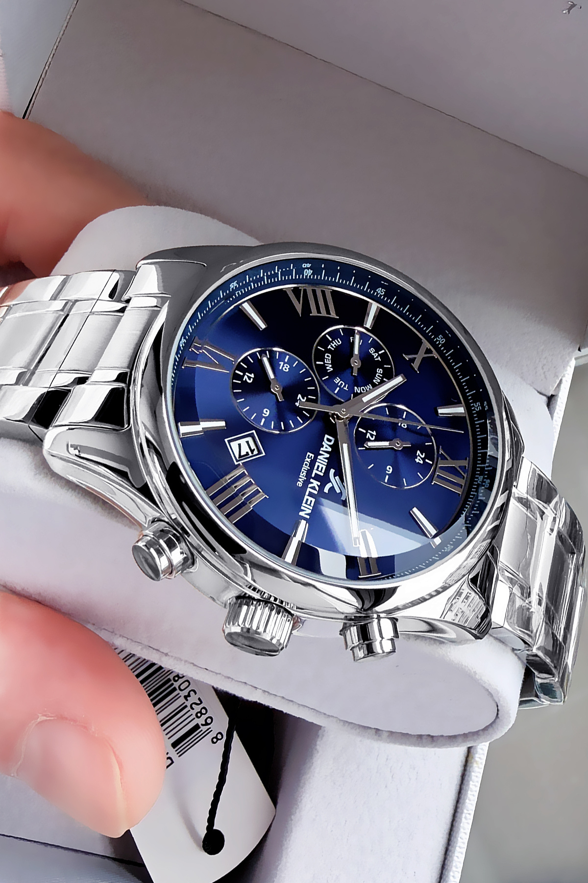 Daniel Klein Exclusive Premium Erkek Kol Saati 3 Atm Su Geçirmez Gümüş Renk Çelik Kordon Cbk229 - Görsel 3
