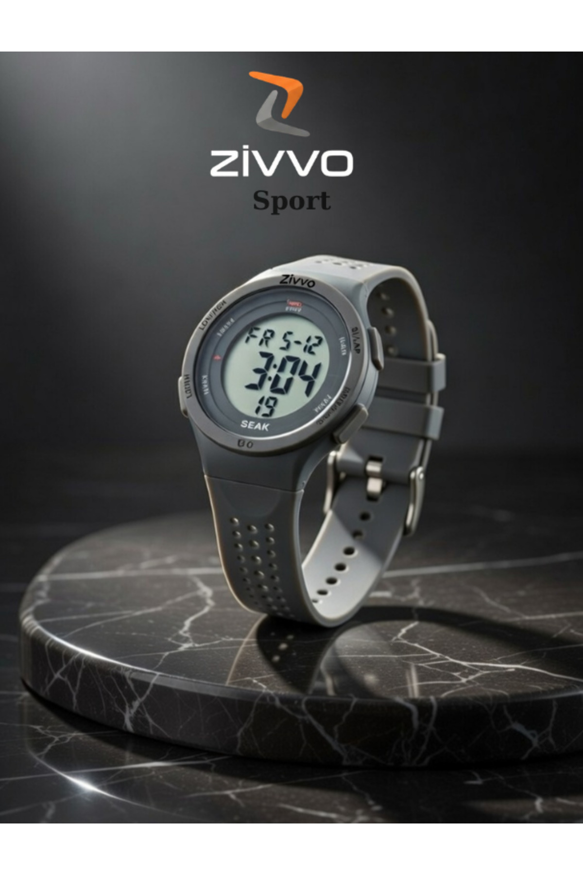 Zivvo Su Geçirmez Kronometreli ışıklı Dijital Koşu Saati Sporcu Günlük Kullanım unisex - Görsel 3