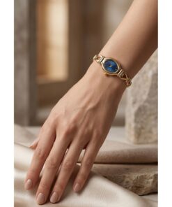 KLISHE Butik Pinterest Kadın Çelik Saat Gold Renk & Mavi Kadran Luxury Edition | Şık Zarif Vintage Saat Old Money Kadın Kol Saati 2026 - Görsel 3
