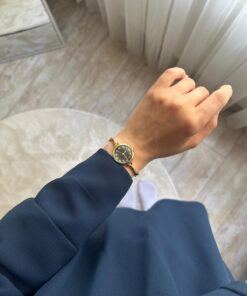MERW Vanetta Model Gold Siyah Renk Vintage Seri Metal Kordon Kadın Kol Saati