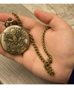 EXENET Vintage Antika Tarzı Köstekli Cep Saati Zincirli Retro Tasarım El Yapımı Nostaljik Koleksiyon Saat