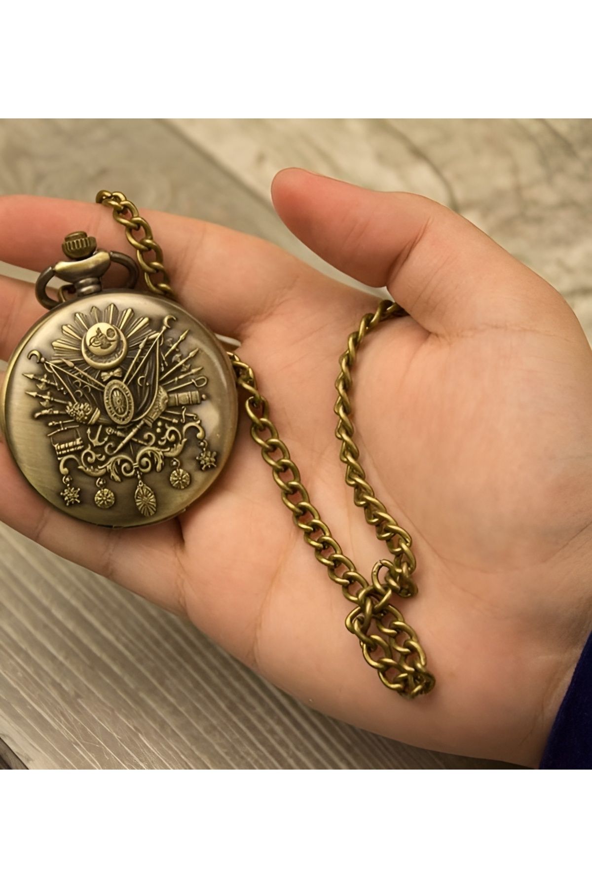 EXENET Vintage Antika Tarzı Köstekli Cep Saati Zincirli Retro Tasarım El Yapımı Nostaljik Koleksiyon Saat