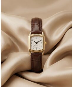 KLISHE Butik Vintage Kadın Saat Gold Renk Kahverengi Deri Kordon Old Money Zarif Şık Kadın Kol Saati Roma Rakamlı Kadran | Premium Limited Edition 2026