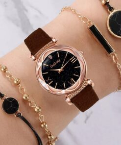 Gogoey Kadın Kol Saati Lüks Moda Şık Trend Set Saat Rose Gold Hasır - Görsel 3