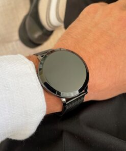 ÇENÇEN Unisex Siyah Led Saat Mıknatıs Kordon Dokunmatik Kol Saati