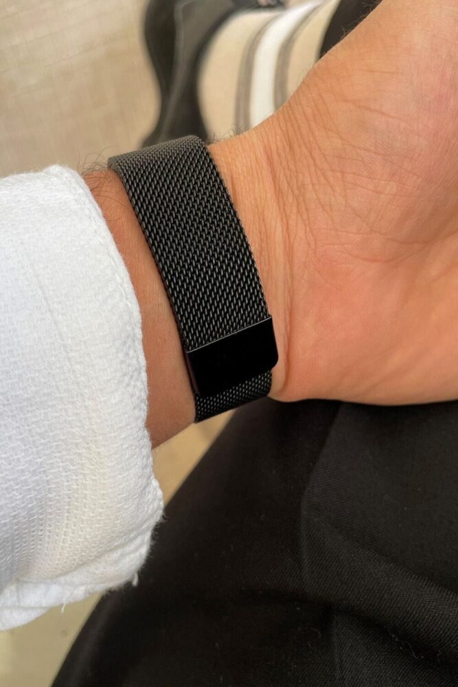 ÇENÇEN Unisex Siyah Led Saat Mıknatıs Kordon Dokunmatik Kol Saati - Görsel 2