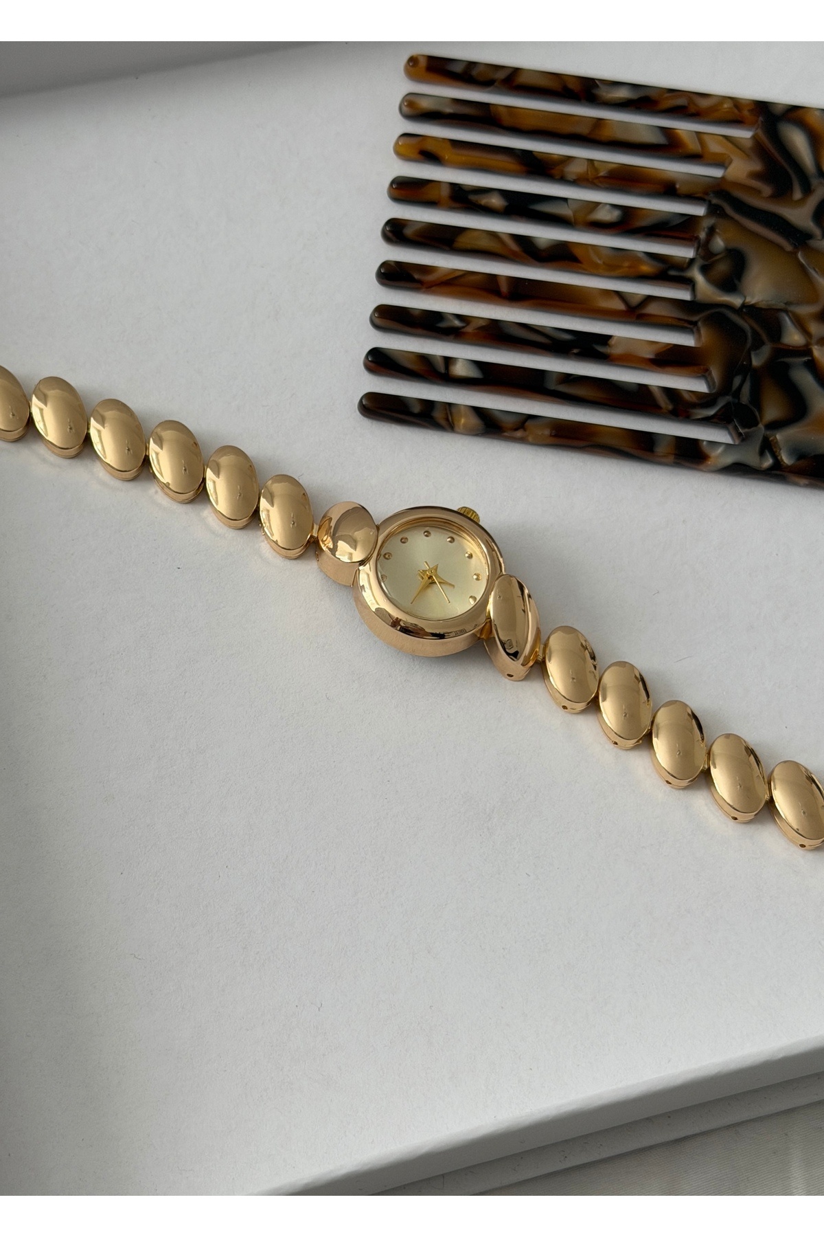 KİLİGİSTANBUL VİNTAGE GÖRÜNÜMLÜ ÇELİK SAAT 18 CM - Görsel 3