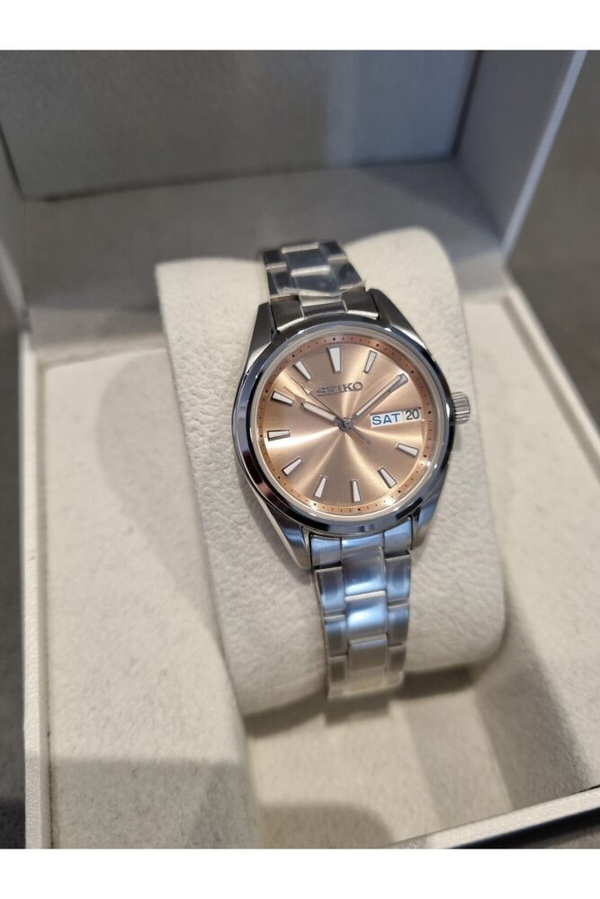 Seiko Metalik Çelik Bilezik 10 ATM Su Geçirmez Safir camlı Kadın Kol Saati - Görsel 2