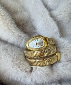 Alternative view of ACCESSORYHUB Yılan saat gold dolamalı