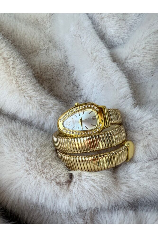 ACCESSORYHUB Yılan saat gold dolamalı - Görsel 2