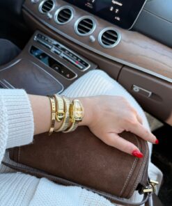 ACCESSORYHUB Yılan saat gold dolamalı