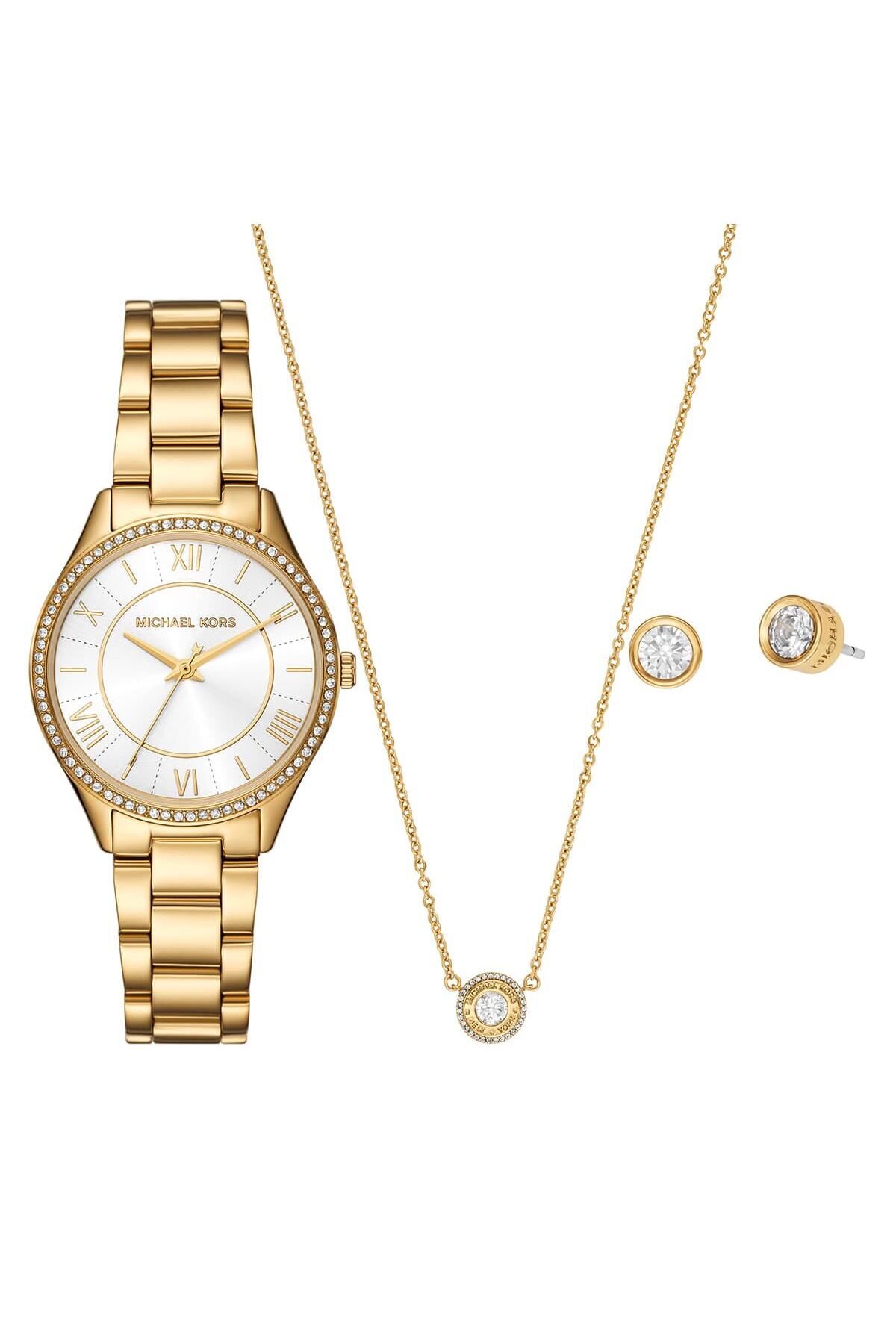 Michael Kors MK4849SET Kadın Kol Saati Kolye ve Küpe Seti
