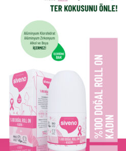 Siveno 0 Doğal Roll On Kadın Deodorant Ter Kokusu Önleyici Bitkisel Leke Bırakmayan Vegan 50 ml