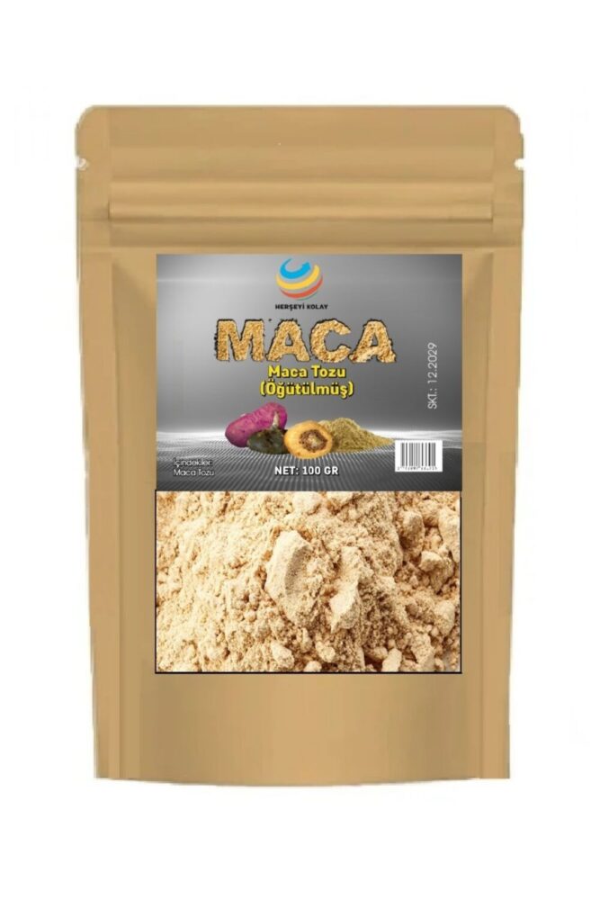Herşeyi Kolay Maca Kökü Tozu (100gr) Maka Kökü Tozu Saf ( Maka ) Maca Root Lepidium Tozu Öğütülmüş
