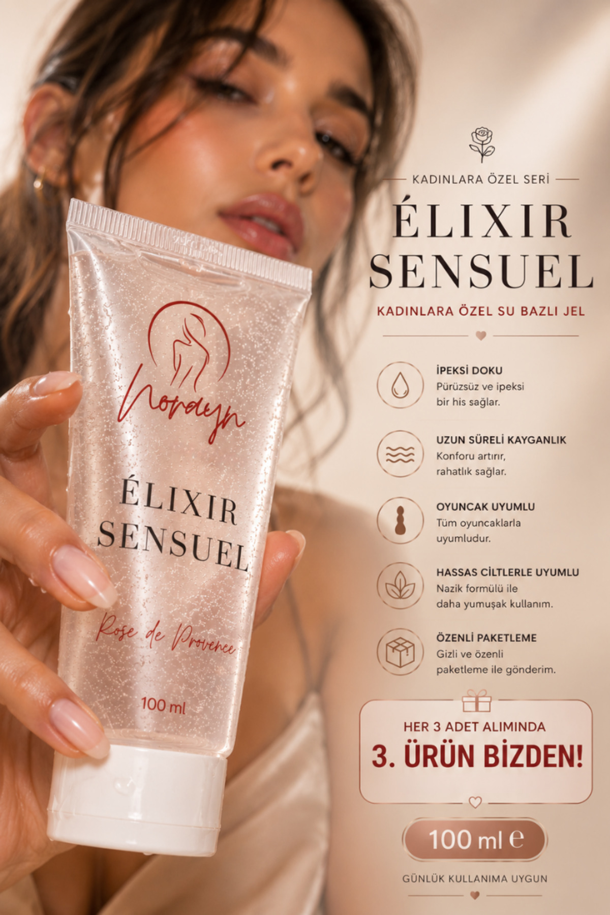 norayn Élixir Sensuel Kadınlar İçin İpeksi Anal Kayganlaştırıcı Jel 100 ml