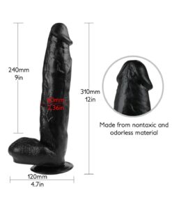 Lolita Shop 30 Cm Vantuzlu Damarlı Ultra Gerçekçi Dokusu İle Süper Kaliteli Dildo Süper Realistik Penis - Görsel 3
