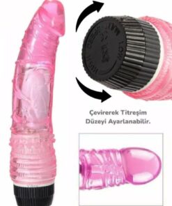 Alternative view of vibra Titreşimli Dildo Kırmızı Jel Vibratör 20 cm