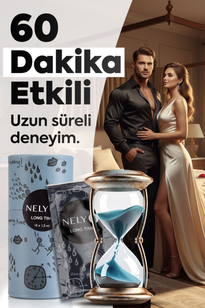 Nely8 Long Time Jel 60 x 1,5 ml-Erkekler için Hijyenik Kullan At Krem, Uzun Süreli Etki{Sprey Değildir}