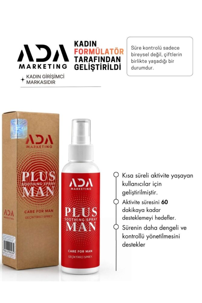 ada marketing adult toys Ada Marketing Plus Man Doğal Ve Kokusuz Uzun Deneyim Sprey Set - Adt - Görsel 2