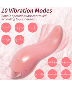 Alternative view of YYB Titreşimli dil Oral seks vibratör kadın Masturbator yumuşak silikon orgazm ısıtmalı antialerjik10mod