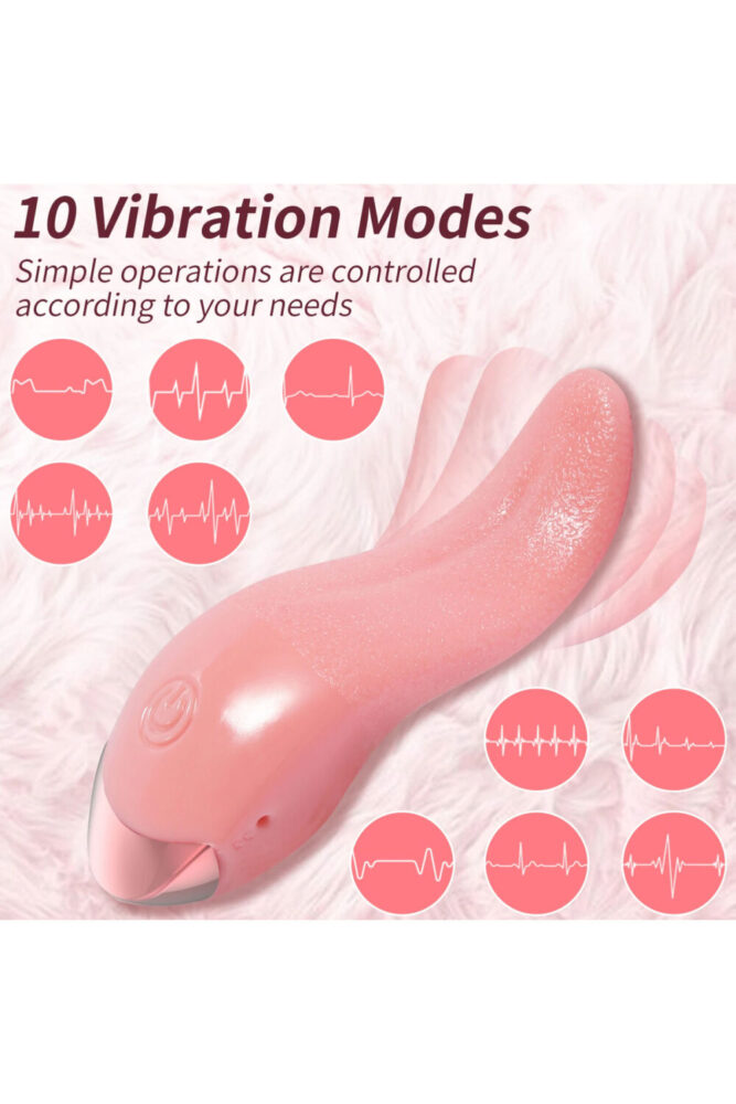 YYB Titreşimli dil Oral seks vibratör kadın Masturbator yumuşak silikon orgazm ısıtmalı antialerjik10mod - Görsel 2
