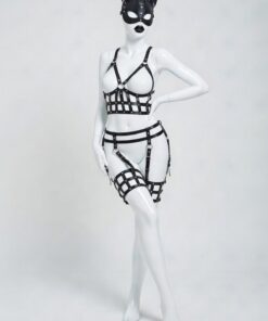 Good Miss Deri Fantezi Set – Maske + Üst Harness + Alt Harness - Görsel 3