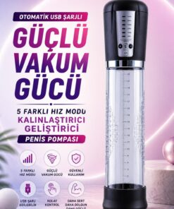 Lolita Shop Otomatik Usb Şarjlı Güçlü Vakum Emiş Gücü 5 Farklı Hız Modu Kalınlaştırıcı Uzatıcı Penis Pompası