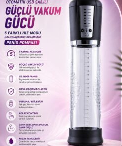 Alternative view of Lolita Shop Otomatik Usb Şarjlı Güçlü Vakum Emiş Gücü 5 Farklı Hız Modu Kalınlaştırıcı Uzatıcı Penis Pompası
