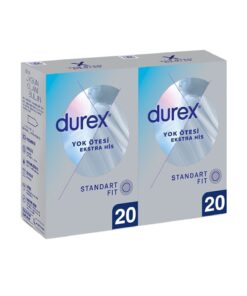 Durex Yok Ötesi Ekstra His İnce Prezervatif 40'lı Fırsat Paketi (20+20), Standart Fit