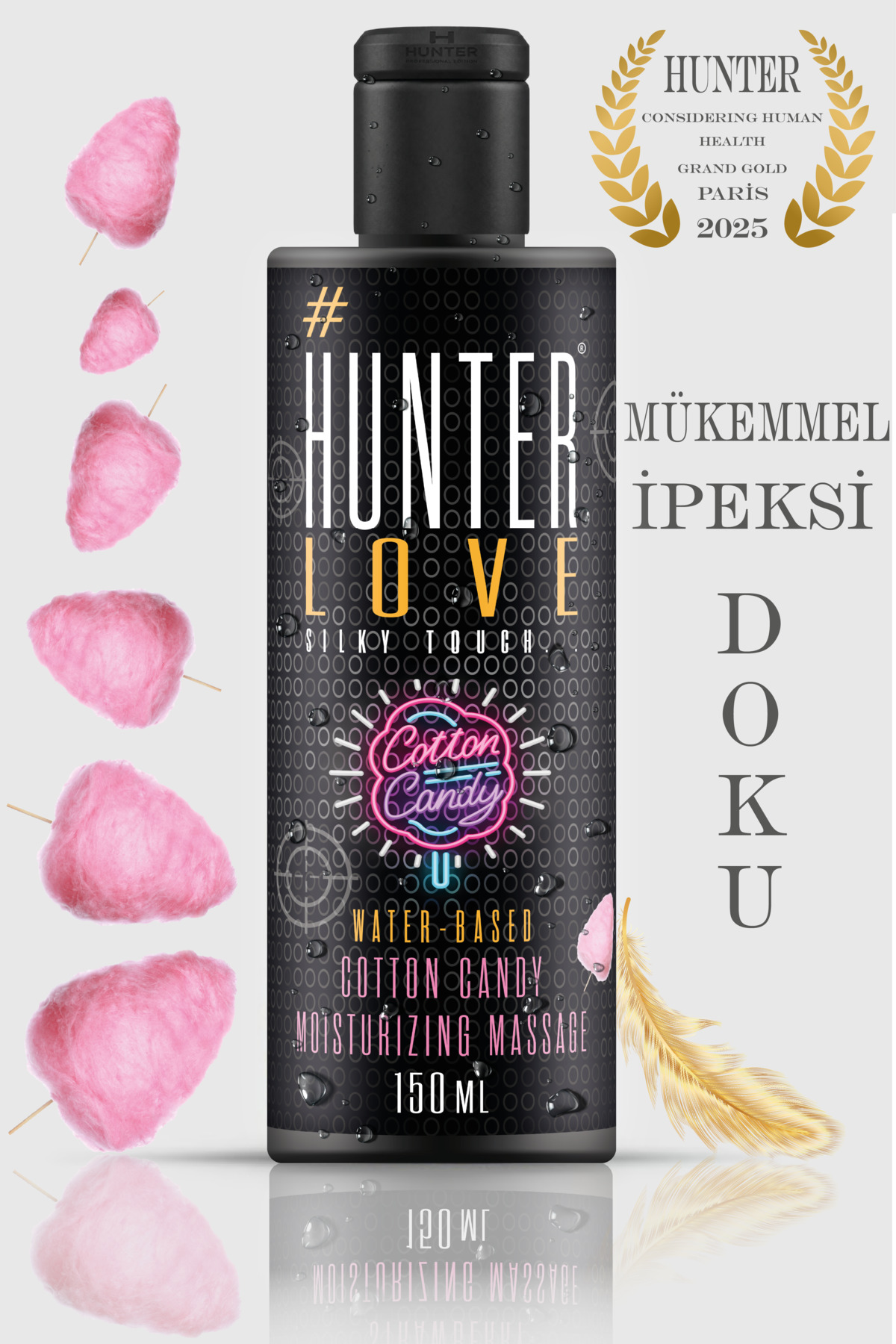 Hunter Love Kayganlaştırıcı Masaj Jel 150 Ml Pamuk Şeker Jel Premium Quality