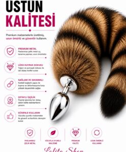 Alternative view of Lolita Shop Tilki Kuyruklu Lüks Gümüş Metal 7 Cm Anal Fantezi Ürün Açıcı Genişletici Alıştırıcı Anal Plug Tıkaç