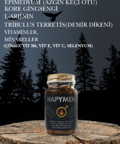 Alternative view of Hapymen Lepidyum, L-Arjinin, Epimedium, Ginseng, Tribulus terrestris ve Vitaminler Takviye Gıda