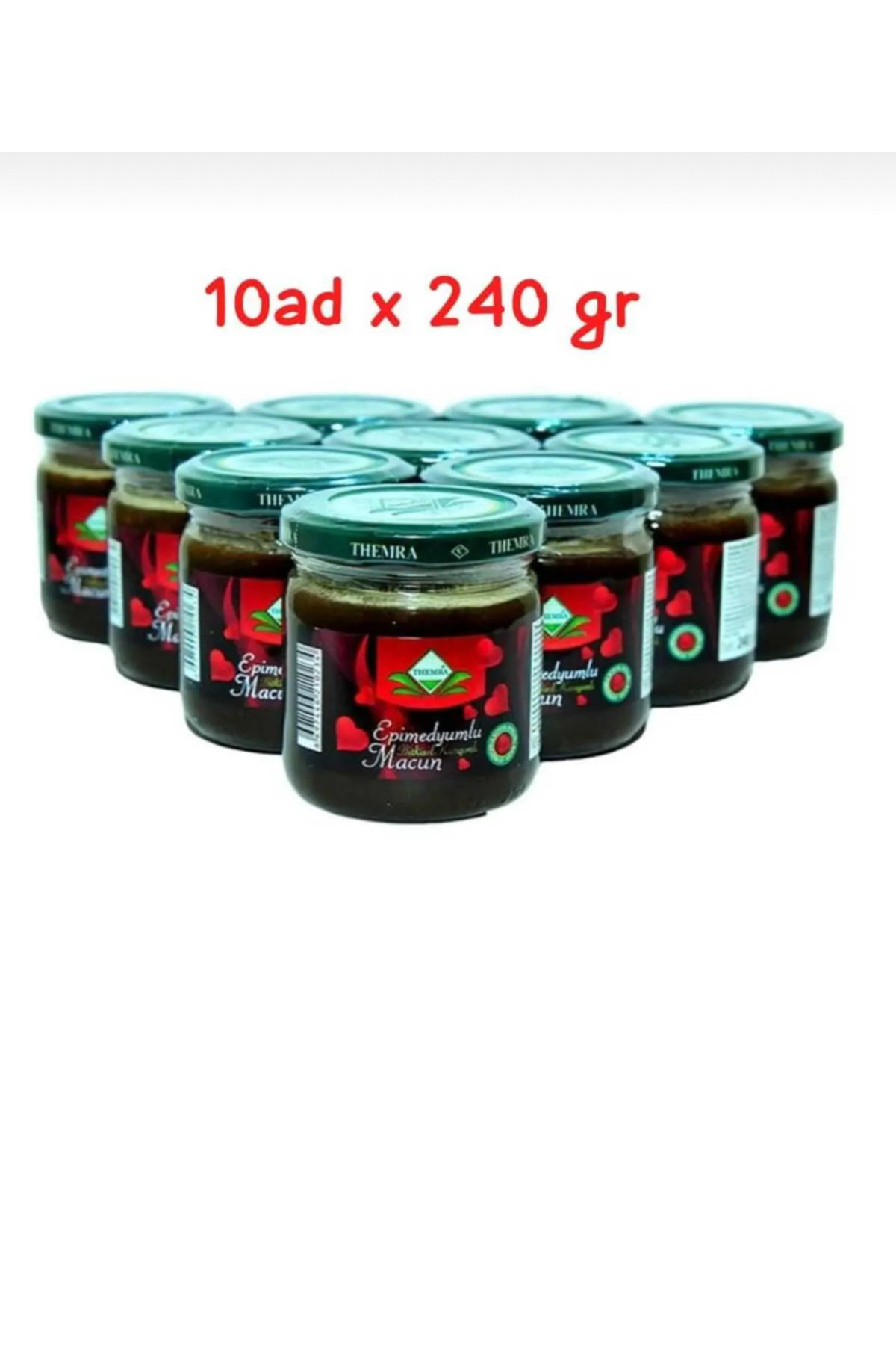 Themra Propolis Kudret Narı Bal Ginsengli Bitkisel Karışımlı Mesir Epimedyümlü1 Kuvvet Güç Performanse Macun 10x240 Gr