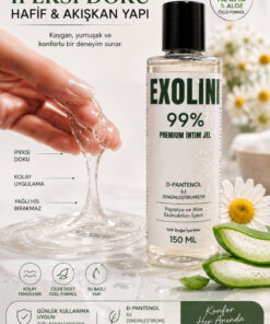 Alternative view of EXOLİNİ Kadınlar İçin Kayganlaştırıcı Masaj Jel 150 ml Aloe Vera & Papatya Özlü