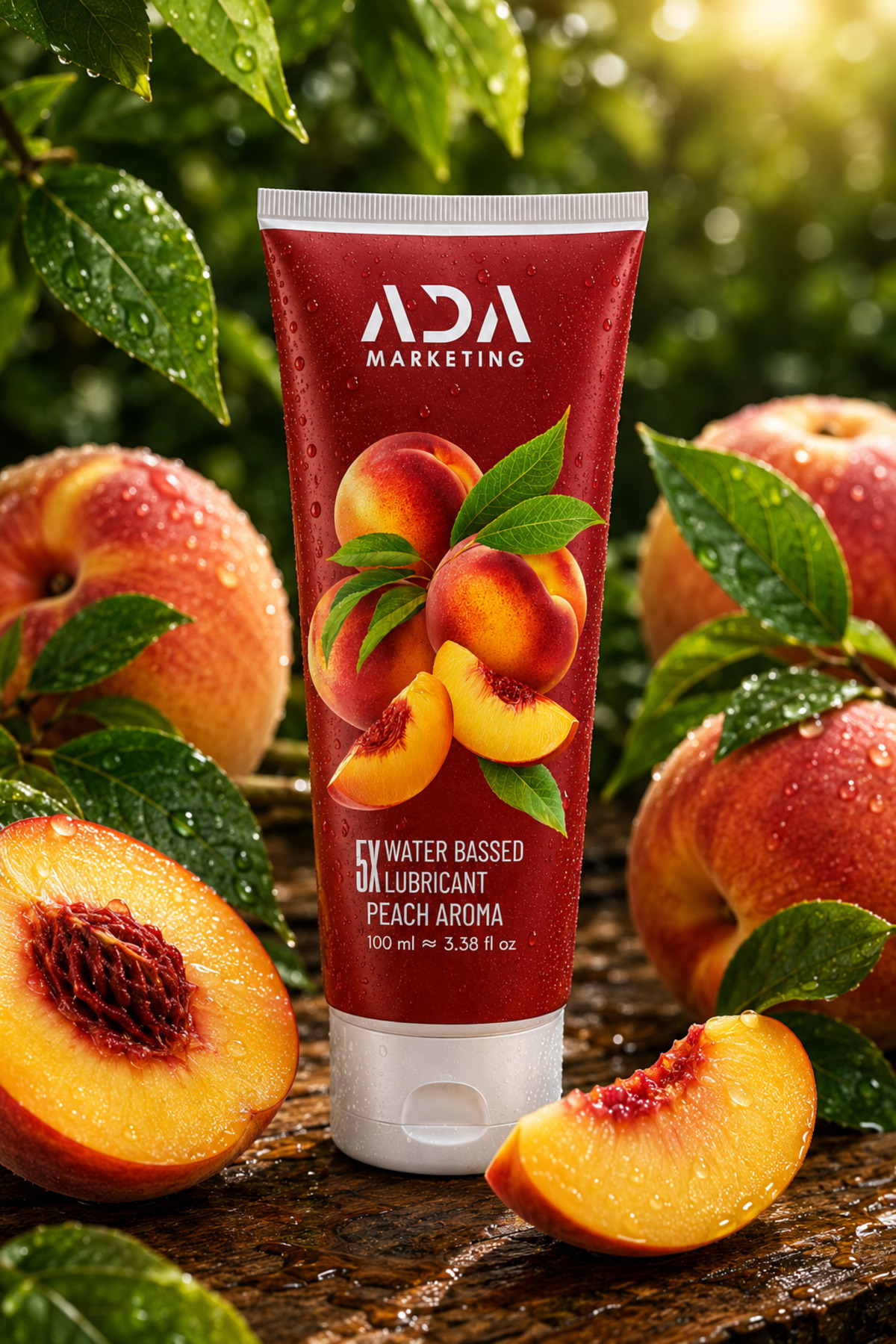 Ada Marketing Şeftali aromalı kayganlaştırıcı jel 100 ml – su bazlı formül, uzun süreli kayganlık