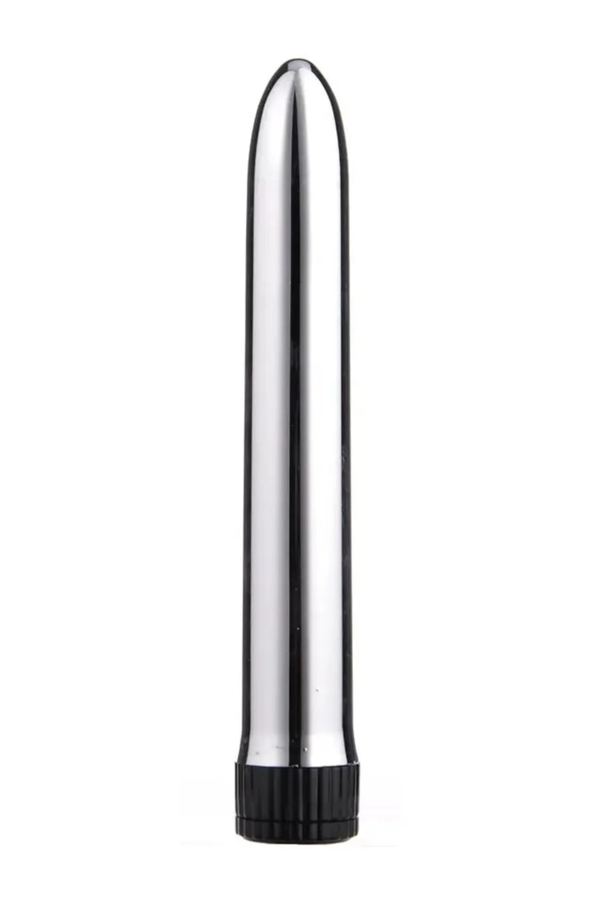 Lolita Shop Ayarlanabilir Güçlü Titreşimli Krom Kaplamalı Metal 18 Cm Uzunluğunda Orgazm Zevk Vibratörü