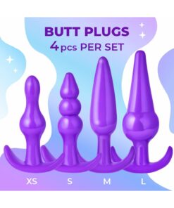 Alternative view of Lolita Shop Yüksek Kaliteli Jel Dokulu 4 Farklı Model Ve Ölçülerde Genişletici Alıştırıcı Açıcı Anal Plug Set