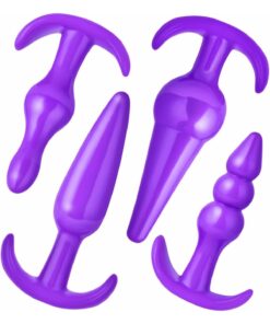 Lolita Shop Yüksek Kaliteli Jel Dokulu 4 Farklı Model Ve Ölçülerde Genişletici Alıştırıcı Açıcı Anal Plug Set