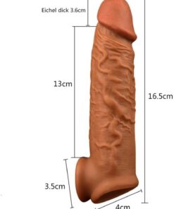Alternative view of Genel Markalar Gerçekçi Penis Dokusunda 3,5 Cm Uzatmalı Testis Destekli Ultra Yumuşak Realistik Penis Kılıfı