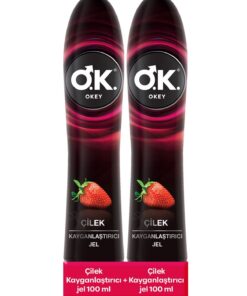 Okey Çilek Kayganlaştırıcı Jel 2'li Set 200 ml