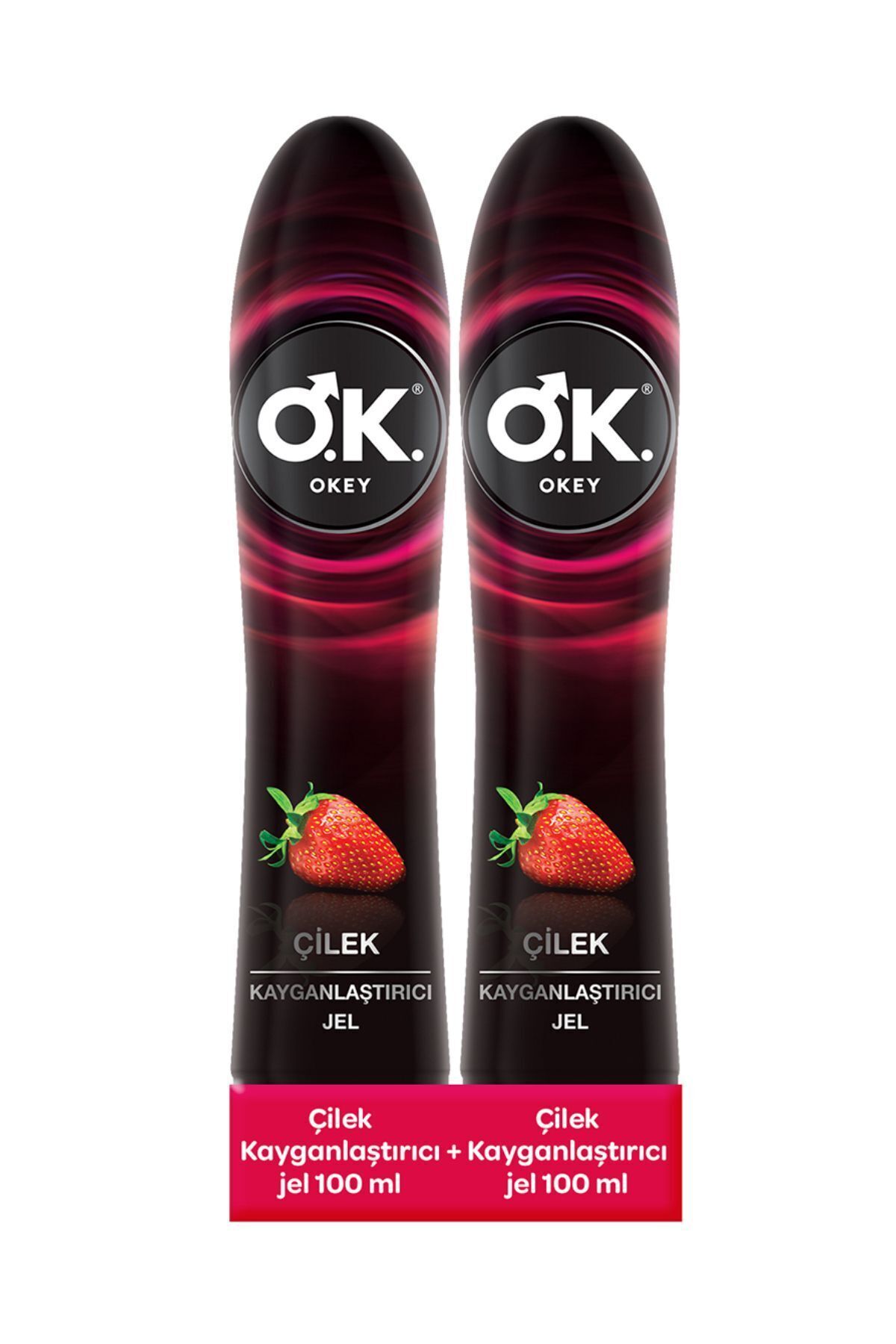 Okey Çilek Kayganlaştırıcı Jel 2'li Set 200 ml