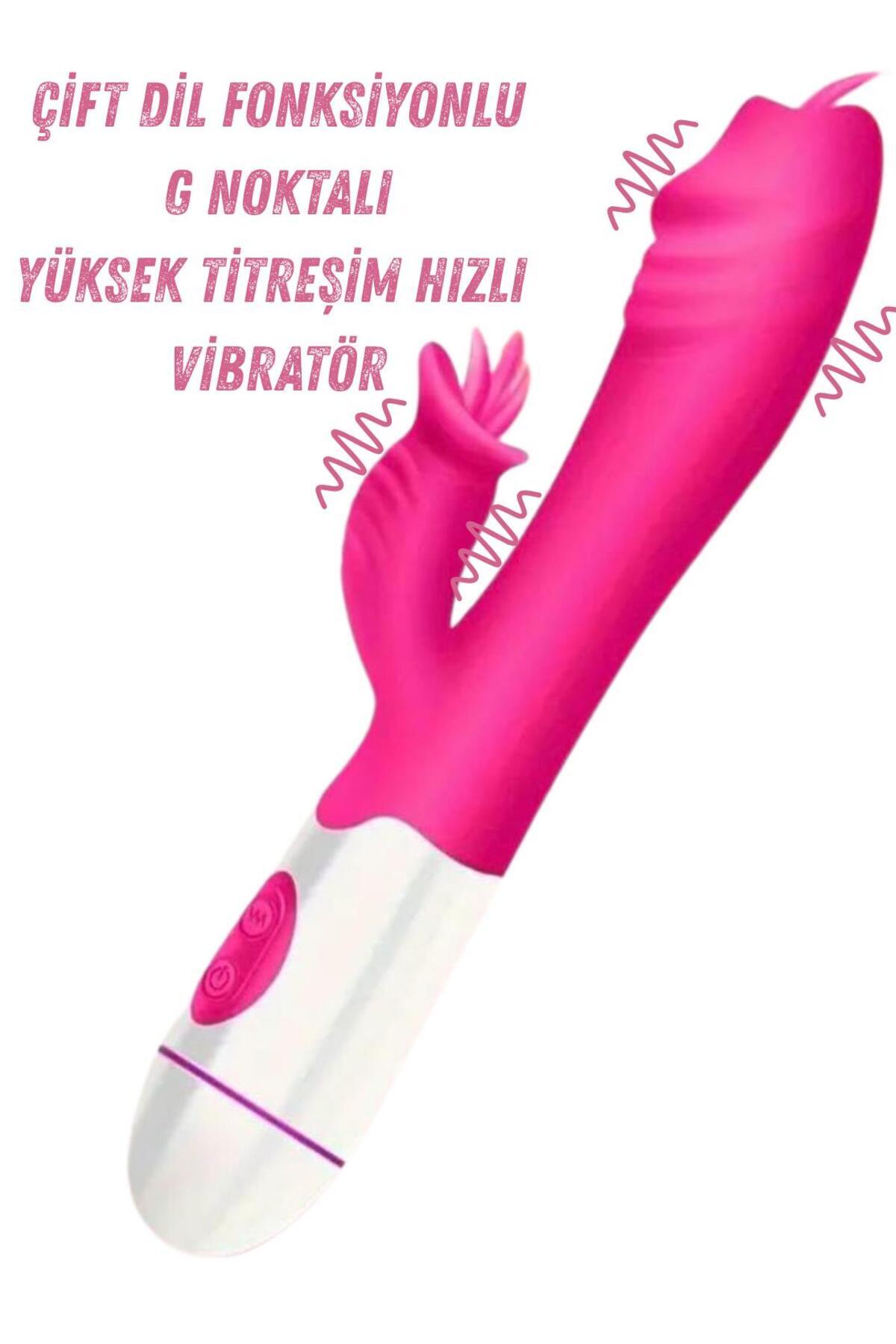Lolita Shop Çift Motorlu Dil Atabilen Klitoris Uyarıcılı Usb Şarjlı 30 Mod Titreşimli Silikon Teknoloji Vibratör