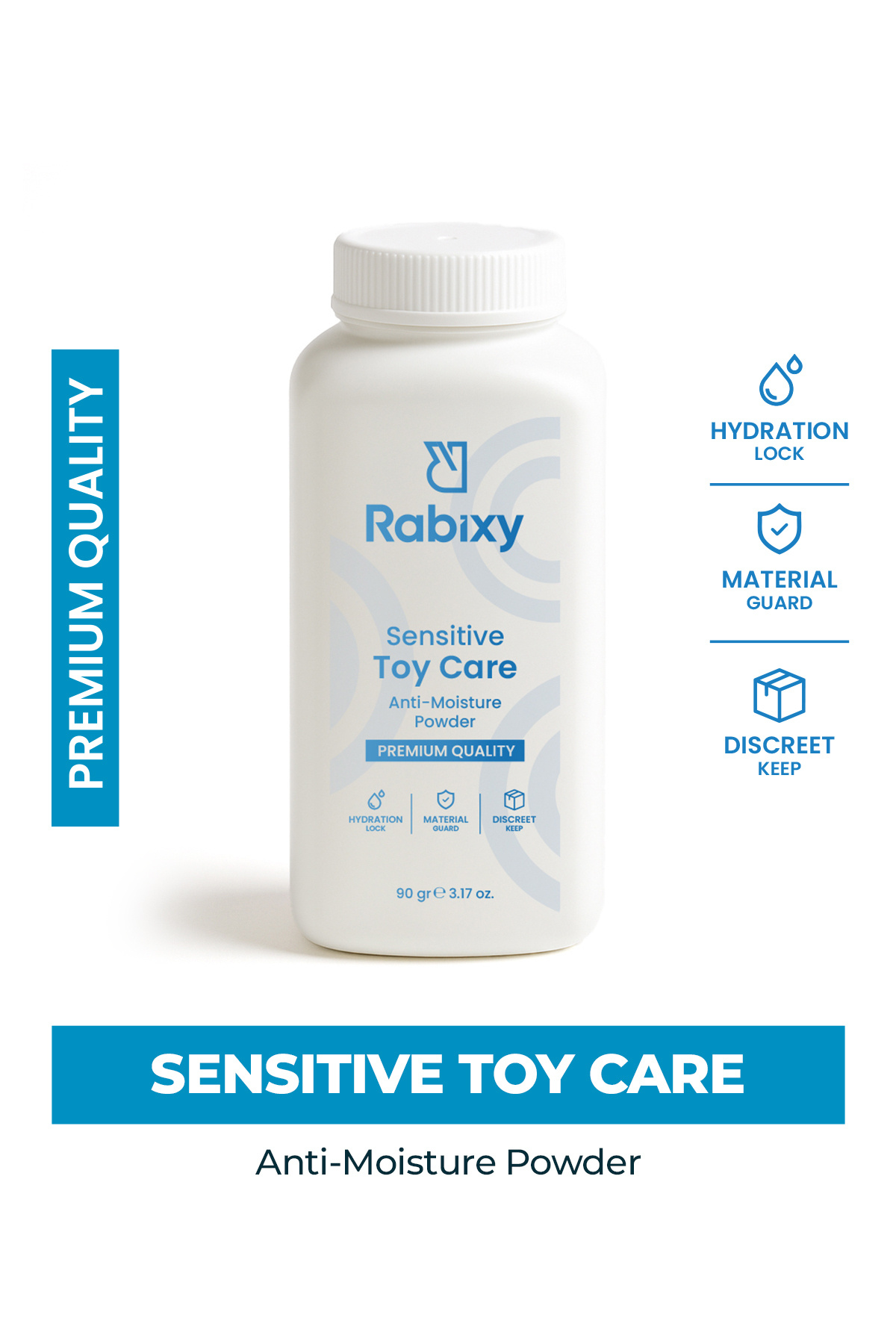 Rabixy Toy Care Kurutucu Toz Cinsel Oyuncak Temizleyici Solüsyon Sonrası Kurutma ve Bakım Tozu
