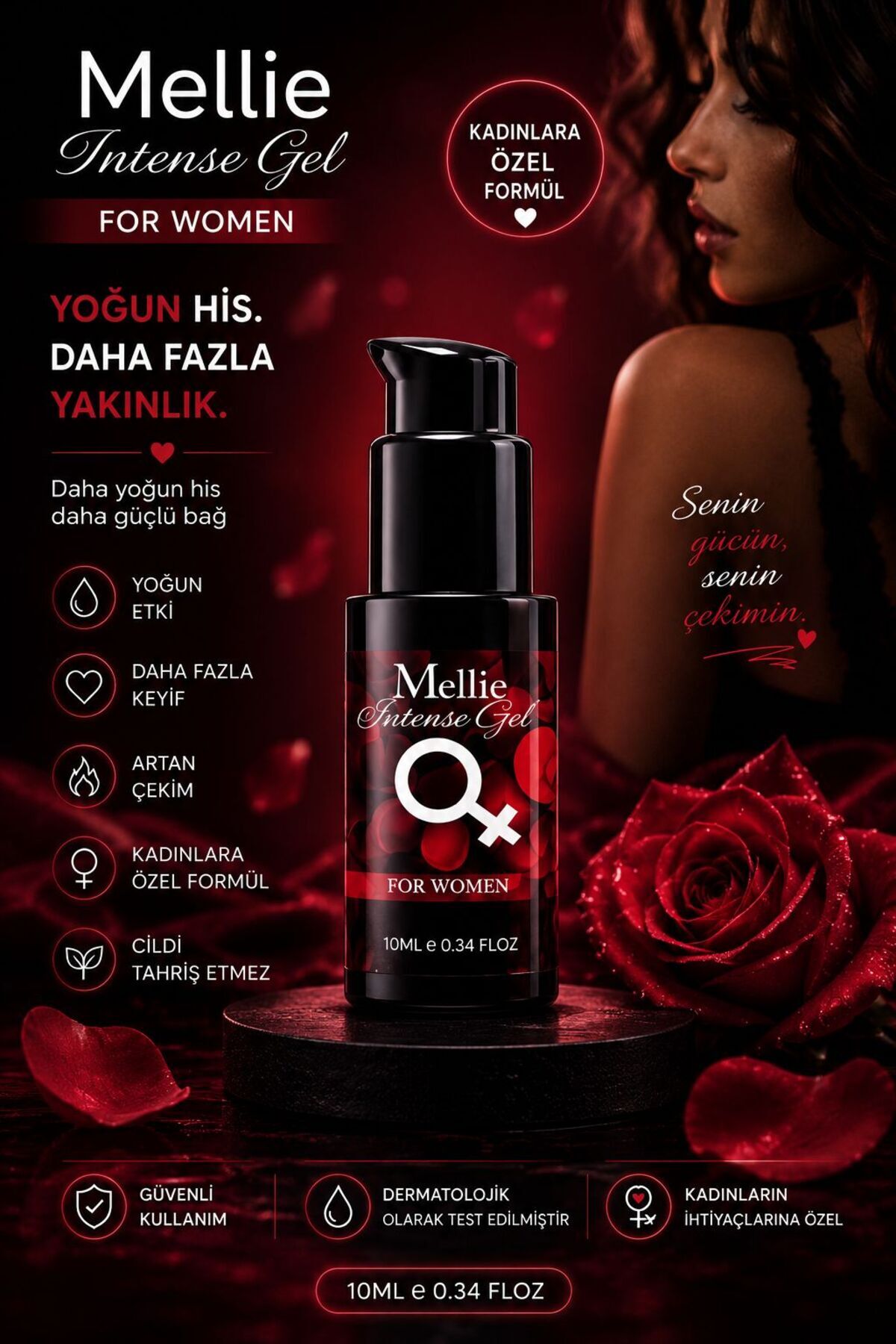 Mellie Professional Kadın Uya.rıcı ve Zevk Arttırıcı Premium Kalite Jel 10ml