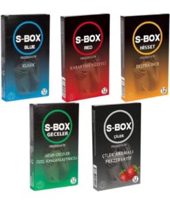 S-Box S BOX PREZERVATİF 5 Çeşit 12 li KARMA PAKET ( 60 Adet )