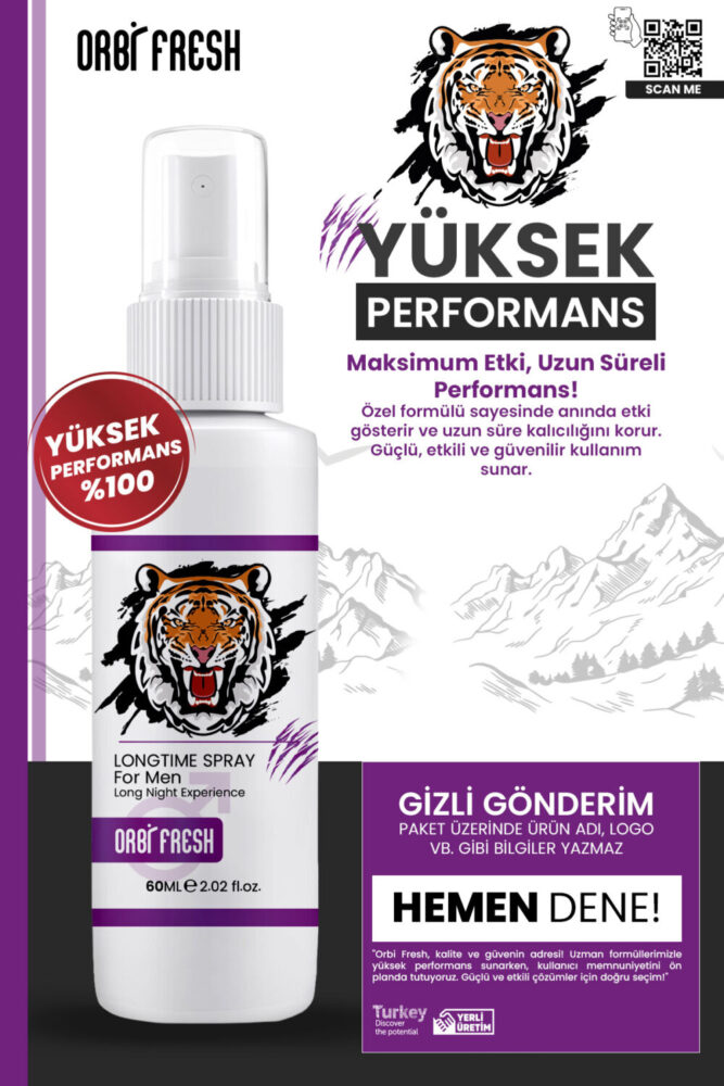 ORBIFRESH Long Time Extra Uzun Deneyim Sprey Ve Kayganlaştırıcı jel 2li set 60 ml - Görsel 2