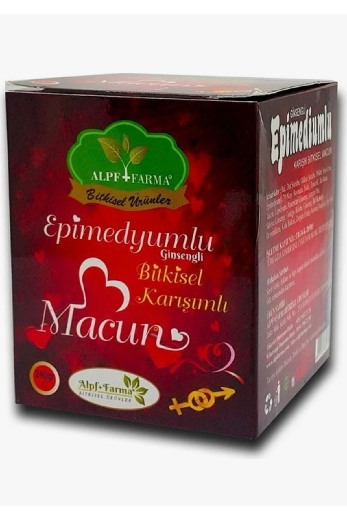 ALPF FARMA Propolis Kudret Narı Bal Ginsengli Bitkisel Karışımlı Mesir Epimedyümlü1 Kuvvet Güç Performanse Macun 240 Gr