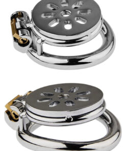 FEMSTAR Metal Sissy Flat Chastity Cage Paslanmaz Çelik Bekaret Esaret Kafesi Fantezi Penis Kilidi - Görsel 3