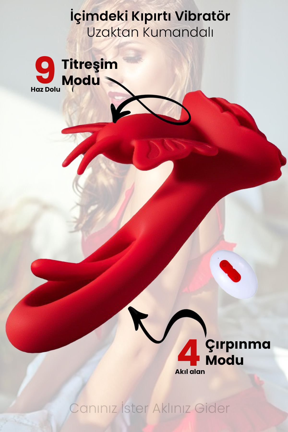 Do it Love İçimdeki Kelebek Vibratör - 9 Titreşimli ve 4 Çırpınma Modu Uzaktan Kumandalı Vibratör