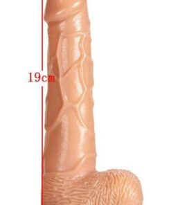 Lolita Shop Belden Bağlamalı Gerçekçi Yumuşak Dokuda Deri Kemerli Penis 19.5 Cm Takma Vantuzlu Realistik Dildo - Görsel 3